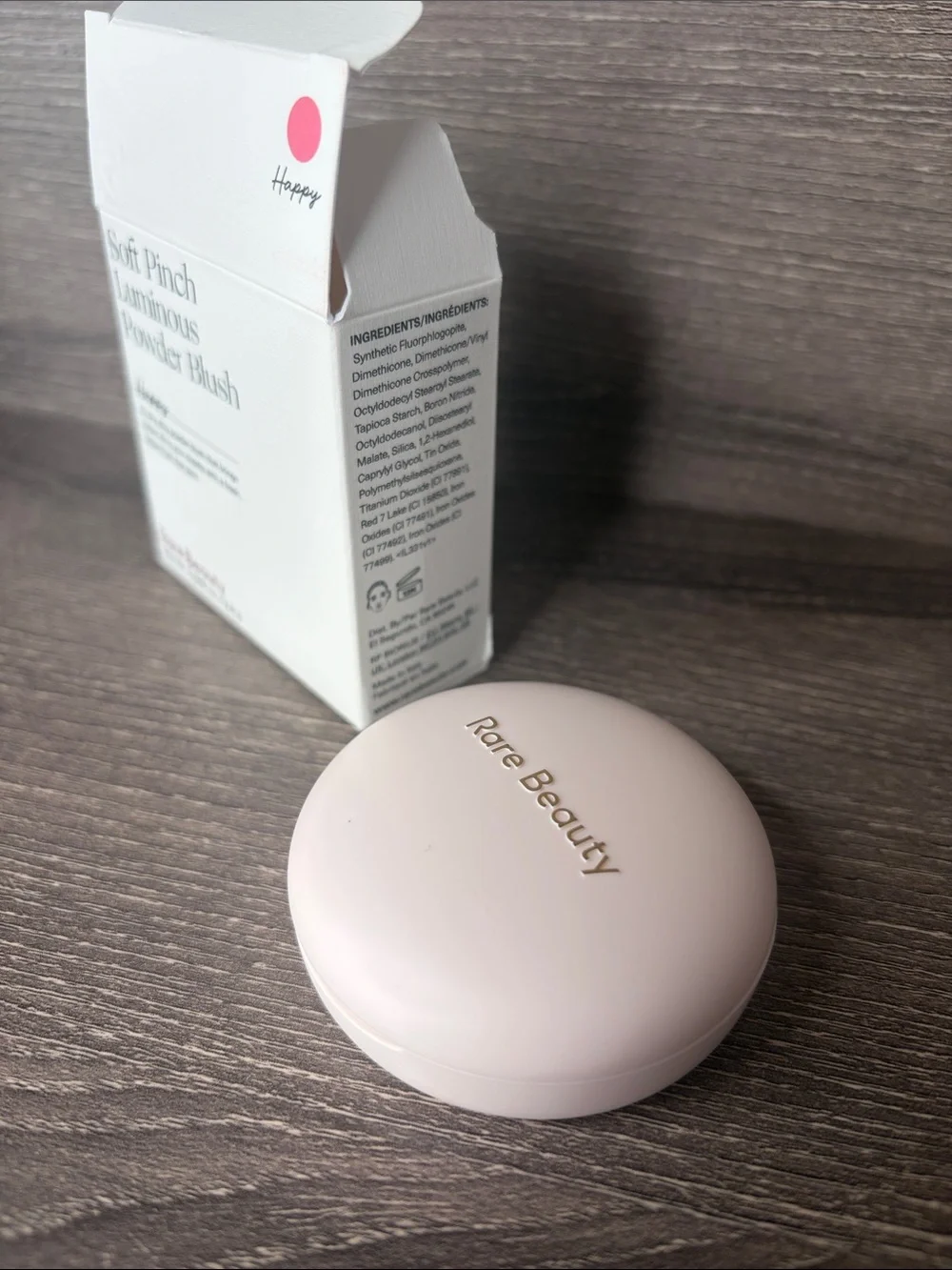 ❤️$ 17 NWT Rare Beauty Soft Pinch Luminous Powder Blush in Shade Happy 2.8g
